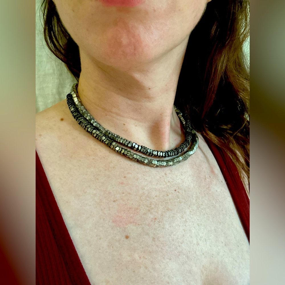 Unique Silver Necklace with lots of texture!